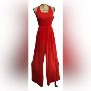 🔥Skies Are Blue Scarlet Halter Jumpsuit SzM
